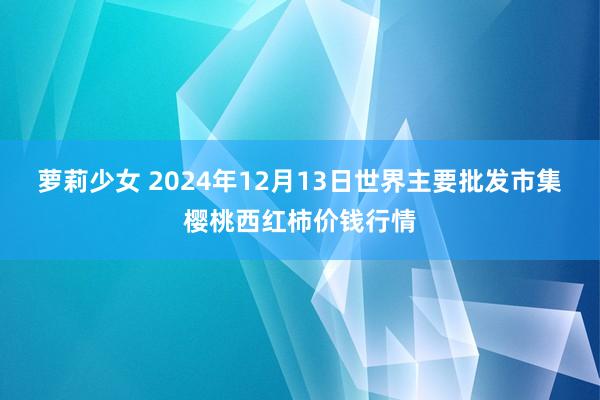 萝莉少女 2024年12月13日世界主要批发市集樱桃西红柿价钱行情
