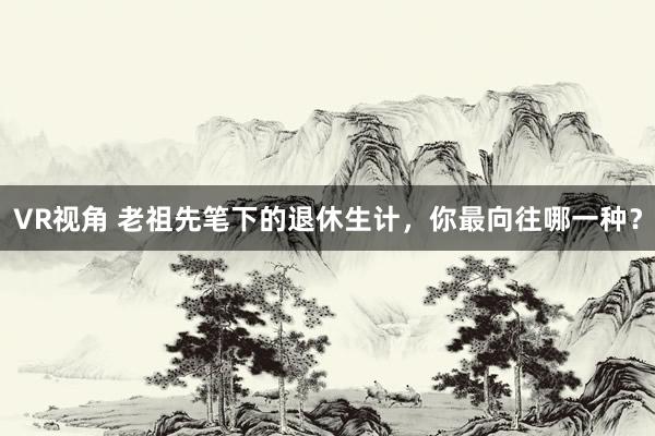 VR视角 老祖先笔下的退休生计，你最向往哪一种？