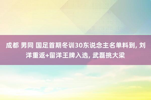 成都 男同 国足首期冬训30东说念主名单料到， 刘洋重返+留洋王牌入选， 武磊挑大梁