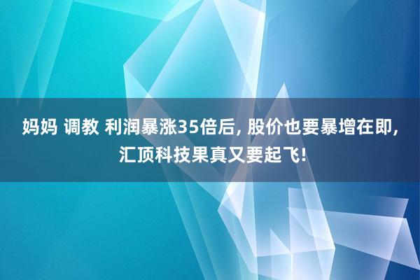 妈妈 调教 利润暴涨35倍后， 股价也要暴增在即， 汇顶科技果真又要起飞!