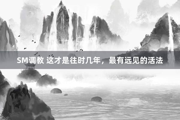 SM调教 这才是往时几年，最有远见的活法