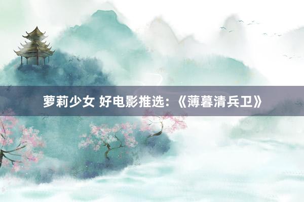 萝莉少女 好电影推选: 《薄暮清兵卫》