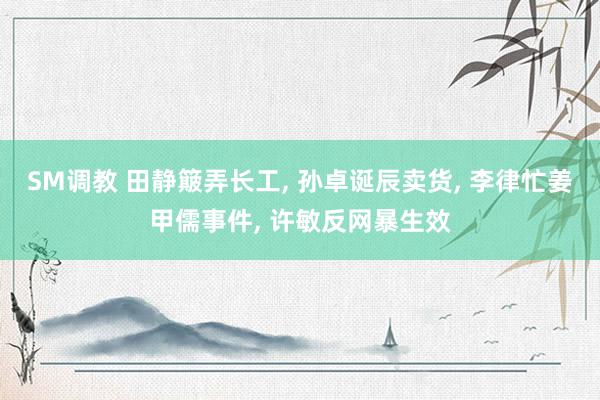SM调教 田静簸弄长工， 孙卓诞辰卖货， 李律忙姜甲儒事件， 许敏反网暴生效