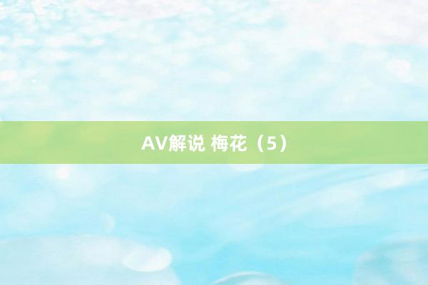 AV解说 梅花（5）