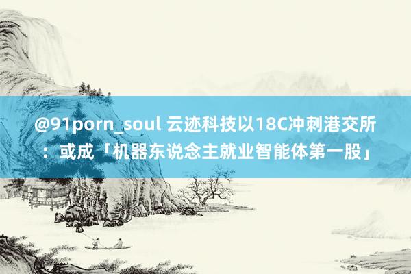 @91porn_soul 云迹科技以18C冲刺港交所：或成「机器东说念主就业智能体第一股」